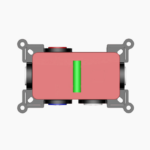 Μπαταρία Εντοιχισμού Τετράγωνη Τριπλής Ροής με Διανομέα Ορειχάλκινο DM-2879 Μαύρο - Image 8