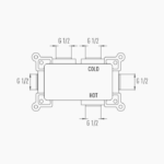 Μπαταρία Εντοιχισμού Τετράγωνη Τριπλής Ροής με Διανομέα Ορειχάλκινο DM-2869 Χρώμιο - Image 7