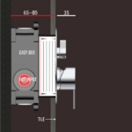Μπαταρία Εντοιχισμού Στρόγγυλη Τριπλής Ροής με Διανομέα Ορειχάλκινο DM-2865 Χρώμιο - Image 6