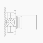 Μπαταρία Εντοιχισμού Τετράγωνη Μονής Ροής Ορειχάλκινο DM-2827 Μαύρο - Image 9