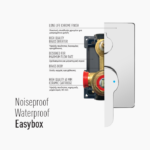 Μπαταρία Εντοιχισμού Τετράγωνη Διπλής Ροής με Διανομέα Ορειχάλκινο DM-2839 Χρυσό - Image 3