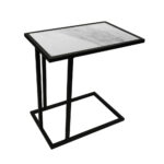 ΒΟΗΘΗΤΙΚΟ ΤΡΑΠΕΖΑΚΙ ELEGANZA1-PROGETTO ΣΕ ΟΨΗ ΛΕΥΚΟ ΜΑΡΜΑΡΟ ΜΕ ΜΠΕΖ ΝΕΡΑ - Image 2