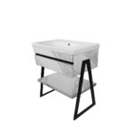 ΕΠΙΠΛΟ ΜΠΑΝΙΟΥ PROGETTO-OLTRE 80 cm ΣΕ ΟΨΗ ΛΕΥΚΟΥ ΜΑΡΜΑΡΟΥ ΜΕ ΜΠΕΖ ΝΕΡΑ - Image 2