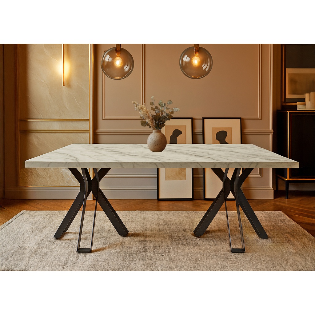 Progetto_1024x1024 ΤΡΑΠΕΖΑΡΙΑ CUBE ΜΕ ΕΠΙΦΑΝΕΙΑ ΜΕ ΟΨΗ ΛΕΥΚΟΥ ΜΑΡΜΑΡΟΥ - Image 1