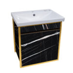 ΕΠΙΠΛΟ ΜΠΑΝΙΟΥ 7767 GOLD SENSA 60 cm ΣΕ ΟΨΗ ΜΑΥΡΟΥ ΜΑΡΜΑΡΟΥ - Image 2