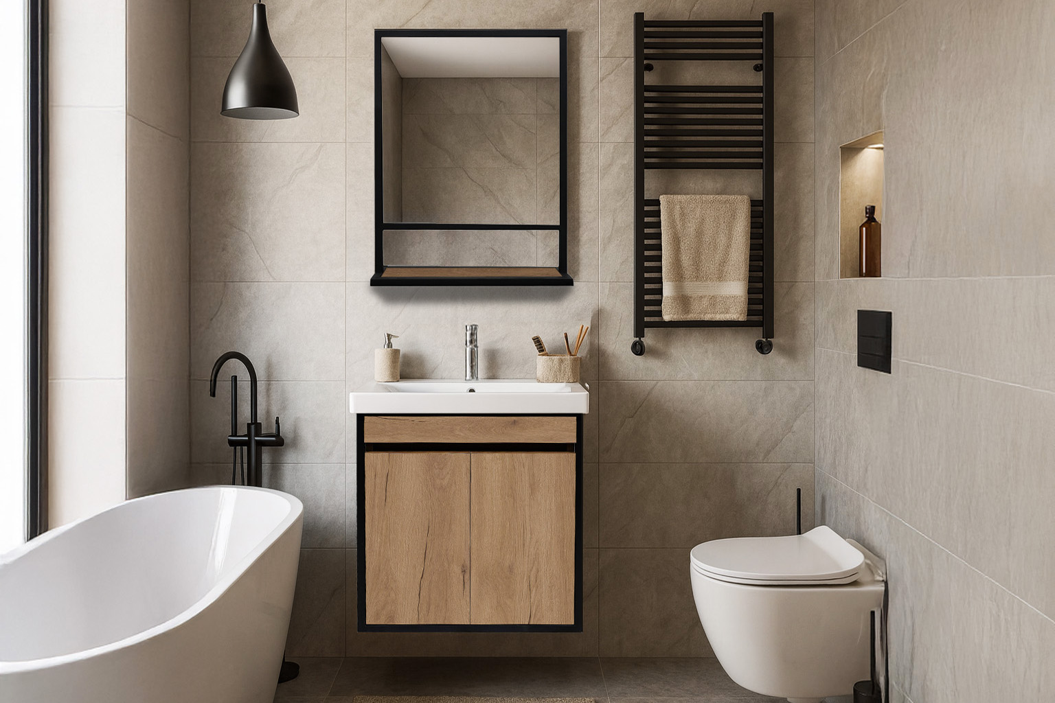 Sensa 60 K529 DECOR SYMPLIROMA AYRIO ΕΠΙΠΛΟ ΜΠΑΝΙΟΥ K529 SENSA 60 cm ΣΕ ΦΥΣΙΚΗ ΑΠΟΧΡΩΣΗ ΞΥΛΟΥ - Image 1