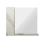 ΕΠΙΠΛΟ ΜΠΑΝΙΟΥ ZENOS PROGETTO ΠΛΑΤΟΥΣ 100 cm ΣΕ ΟΨΗ ΛΕΥΚΟΥ ΜΑΡΜΑΡΟΥ ΜΕ ΜΠΕΖ ΝΕΡΑ - Image 3