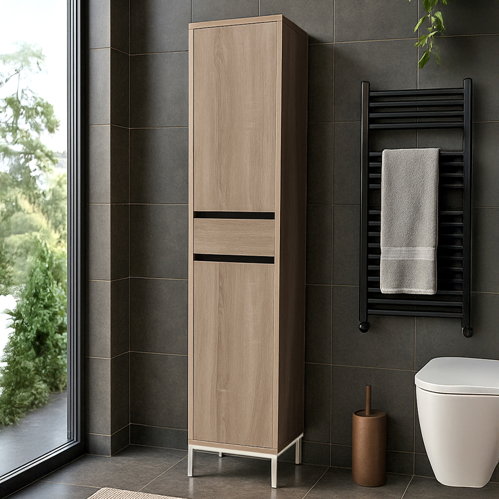 Stili 5194 White ΣΤΗΛΗ ΜΠΑΝΙΟΥ VENTO-5194 ΜΕ ΑΝΟΙΧΤΗ ΑΠΟΧΡΩΣΗ ΞΥΛΟΥ - Image 1