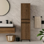 ΣΤΗΛΗ ΜΠΑΝΙΟΥ VENTO-7763 ΜΕ ΑΠΟΧΡΩΣΗ ΣΚΟΥΡΟ ΞΥΛΟ