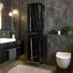 ΣΤΗΛΗ ΜΠΑΝΙΟΥ VENTO-7767 ΜΕ ΟΨΗ ΜΑΥΡΟ ΜΑΡΜΑΡΟ