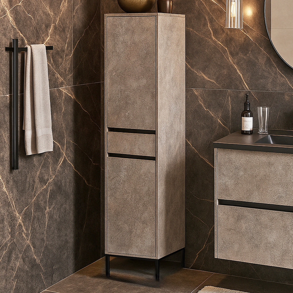 Stili K540 2 ΣΤΗΛΗ ΜΠΑΝΙΟΥ VENTO-K540 ΜΕ ΟΨΗ ΣΚΟΥΡΟ ΤΣΙΜΕΝΤΟ - Image 1