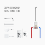 Μπαταρία Εντοιχισμού Στρόγγυλη Μονής Ροής Ορειχάλκινο DM-2823 Μαύρο - Image 2