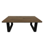 ΤΡΑΠΕΖΙ ΣΑΛΟΝΙΟΥ VERTO ΜΕ ΜΕΤΑΛΛΙΚΟ ΣΚΕΛΕΤΟ & ΕΠΙΦΑΝΕΙΑ ΑΠΟ ΜΕΛΑΜΙΝΗ ΣΕ ΣΚΟΥΡΟ ΚΑΦΕ ΧΡΩΜΑ - Image 4