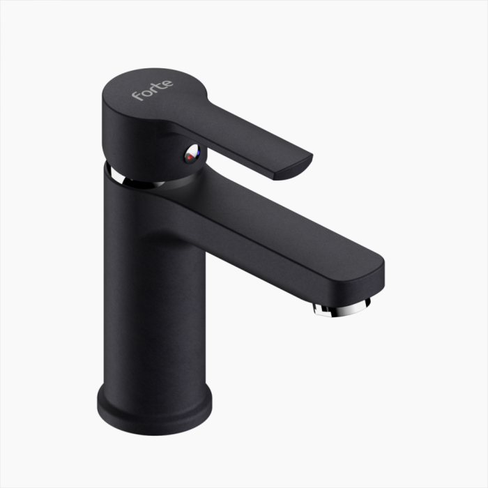 Μ_1602_BLC-700x700 Μπαταρία Νιπτήρα Ορειχάλκινη Forte M 1602-BLC Ματ Μαύρο - Image 1