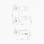 Μπαταρία Λουτρού Ορειχάλκινη Forte M 2301-CHR Χρώμιο - Image 3