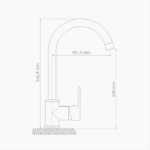 Μπαταρία Κουζίνας Ορειχάλκινη Forte M 2304-CHR Χρώμιο - Image 3