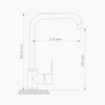 Μπαταρία Κουζίνας Ορειχάλκινη Forte M 2314-CHR Χρώμιο - Image 2